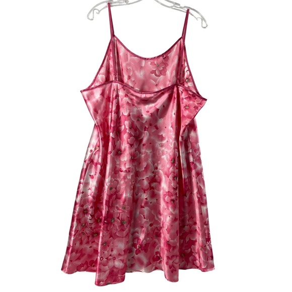 Secret Treasures Kimono Robe & Gown Womens Plus 3X Pink Floral Satin Wrap Lounge - Picture 3 of 16